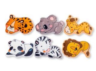 Obrázek z tygr, koala, panda, zebra, lev, žirafa 